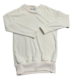 Free People FP Size Small Cream Beach Terry Sweater Dress Mini Oversized Baggy L